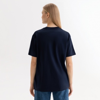 Футболка унисекс KRIS, 100% хлопок, 150 гр., темно-синяя, размер XS фото 