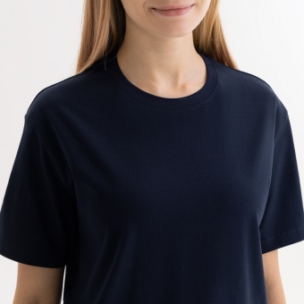 Футболка унисекс KRIS, 100% хлопок, 150 гр., темно-синяя, размер XS фото 