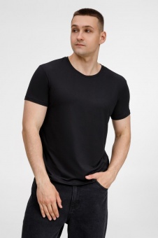 Футболка унисекс Senti, черная фото 11