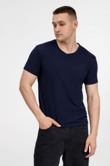 Футболка унисекс Senti, темно-синяя фото 10