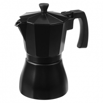 Гейзерная кофеварка Siena, черная фото 