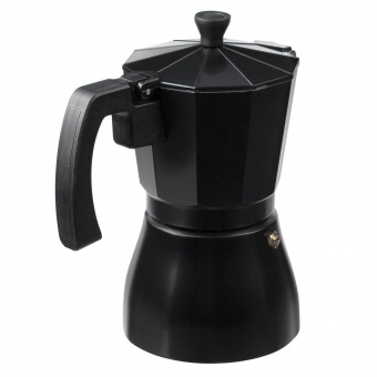 Гейзерная кофеварка Siena, черная фото 