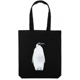 Холщовая сумка Like a Penguin, черная фото 