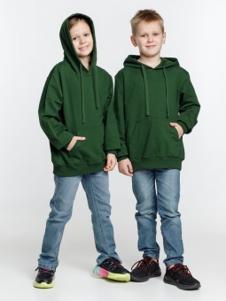 Худи детское Kirenga Kids 2.0, темно-зеленое фото 10