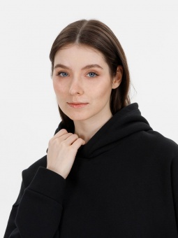 Худи оверсайз унисекс Snuggie, черное фото 