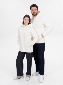 Худи оверсайз унисекс Snuggie, молочно-белое фото 
