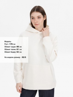 Худи оверсайз унисекс Snuggie, молочно-белое фото 
