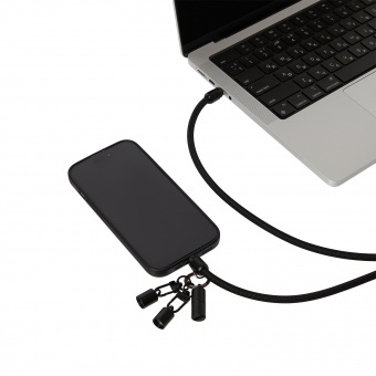 Кабель-ланьярд Voltrix, черный фото 