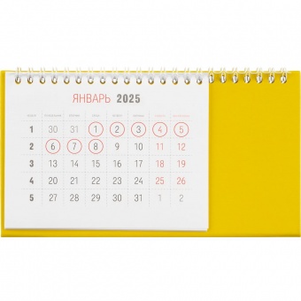 Календарь настольный Brand, желтый фото 