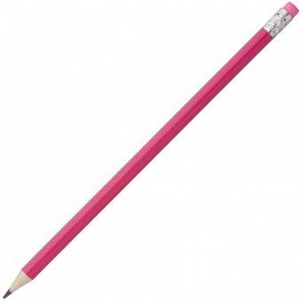 Карандаш простой Hand Friend с ластиком, розовый фото 