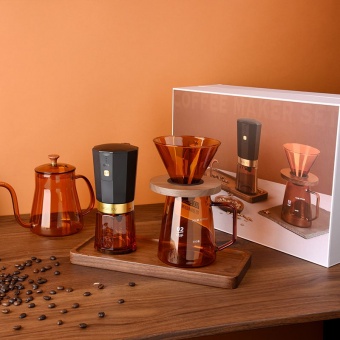Кофейный набор Amber Coffee Maker Set, оранжевый с черным фото 