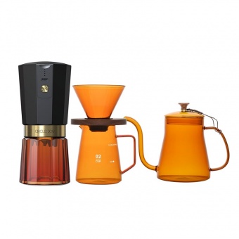 Кофейный набор Amber Coffee Maker Set, оранжевый с черным фото 