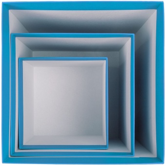 Коробка Cube, L, голубая фото 