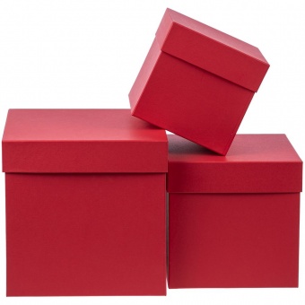 Коробка Cube, L, красная фото 
