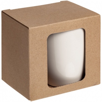 Коробка с окном для кружки Window, крафт фото 