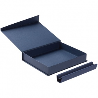 Коробка Duo под ежедневник и ручку, синяя фото 