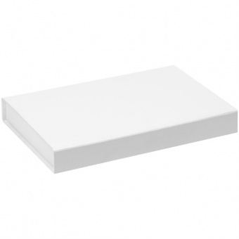 Коробка Silk с ложементом под ежедневник 13x21 см и ручку, белая фото 