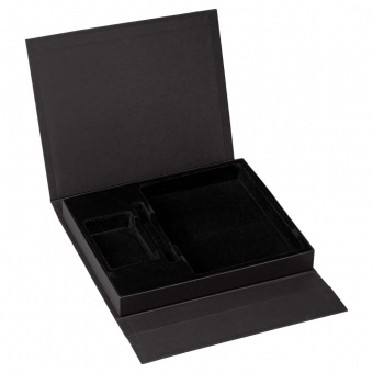 Коробка Status под ежедневник, аккумулятор и ручку, черная фото 