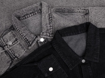 Куртка джинсовая O2, черная фото 2