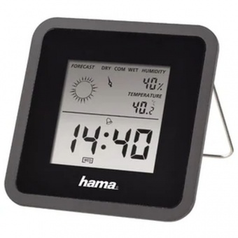Метеостанция комнатная Hama TH50, черная фото 
