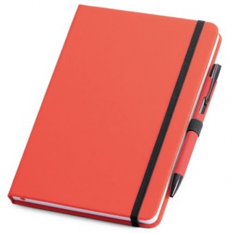 Набор: блокнот Advance с ручкой, красный с черным фото 