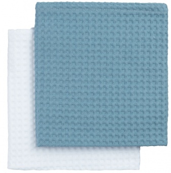 Набор кухонных полотенец Good Wipe, белый с серо-голубым фото 