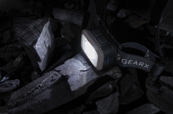Налобный фонарь Gear X из переработанного пластика RCS, IPx4, COB и LED фото 