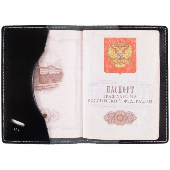 Обложка для паспорта Cover, черная фото 