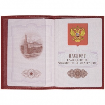 Обложка для паспорта Top, красная фото 