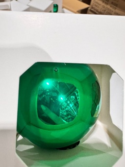 Оформительский шар Finery, 10 см, глянцевый зеленый фото 