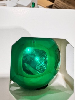 Оформительский шар Finery, 8 см, глянцевый зеленый фото 