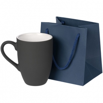 Пакет бумажный под кружку Cupfull, темно-синий фото 