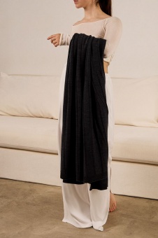 Плед Bambolay, темно-серый меланж фото 