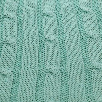 Плед Fado вязаный, аква (без подарочной коробки) фото 