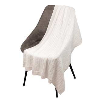 Плед Fado вязаный, бежевый (без подарочной коробки) фото 