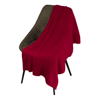 Плед Fado вязаный, красный (без подарочной коробки) фото 