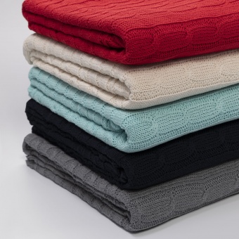 Плед Fado вязаный, красный (без подарочной коробки) фото 