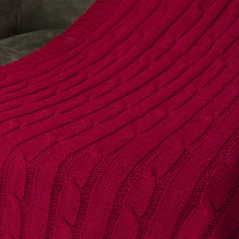 Плед Fado вязаный, красный (без подарочной коробки) фото 