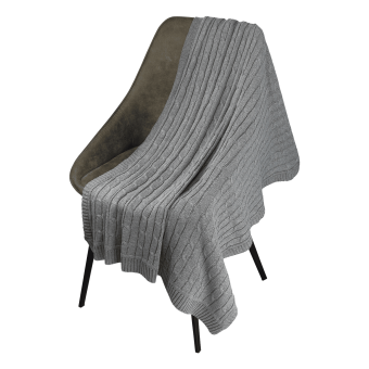 Плед Fado вязаный, серый (без подарочной коробки) фото 