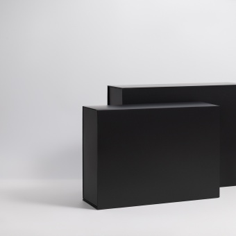 Подарочная коробка-трансформер большая, черная фото 