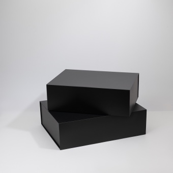 Подарочная коробка-трансформер средняя, черная фото 