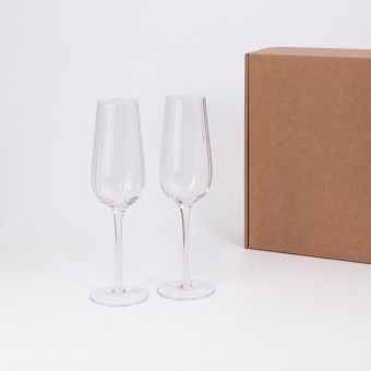 Подарочный набор 2 бокала для шампанского Blanche фото 