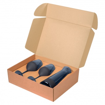 Подарочный набор декантер + 2 бокала, Sapphire синий фото 