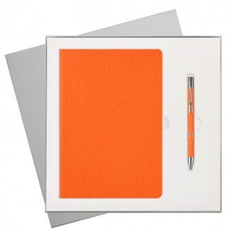 Подарочный набор Tweed, оранжевый (ежедневник, ручка) фото 
