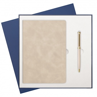 Подарочный набор Verona, бежевый (ежедневник, ручка) фото 