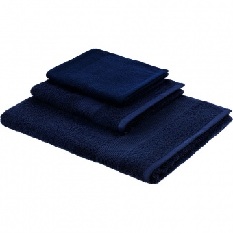 Полотенце махровое «Тиффани», среднее, синее (спелая черника) фото 