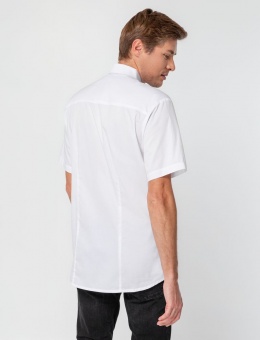 Рубашка мужская с коротким рукавом Collar, белая фото 6