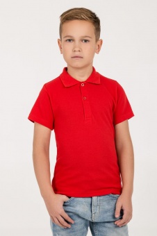 Рубашка поло детская Virma Kids, красная фото 4