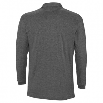 Рубашка поло мужская с длинным рукавом Winter II 210 черный меланж фото 3