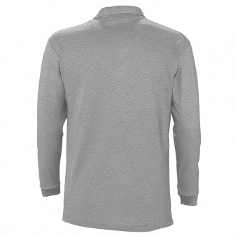 Рубашка поло мужская с длинным рукавом Winter II 210 серый меланж фото 6
